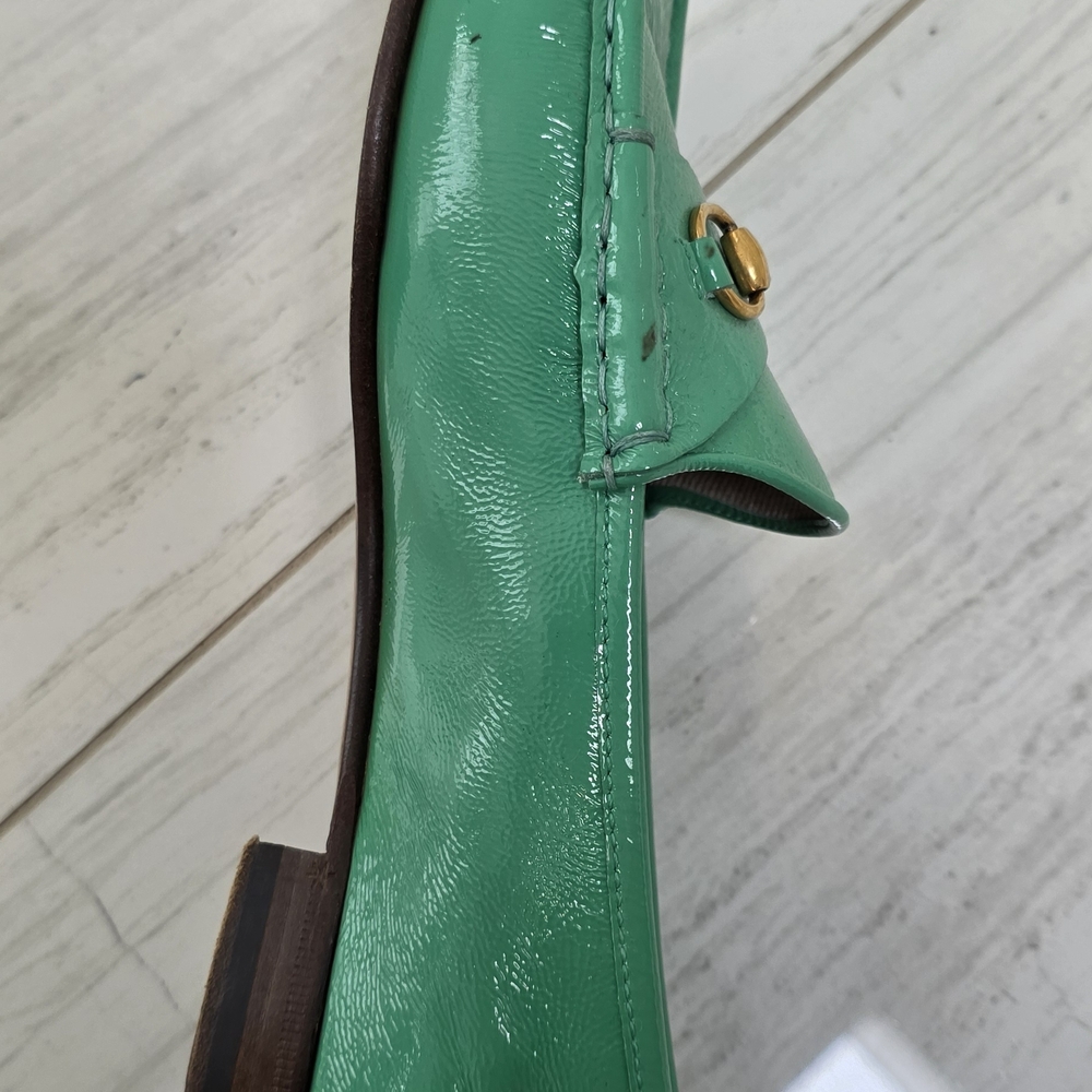 Authentic Gucci Green Patent Leather Horsebit 1953 Loafer Size 41 - Picture 5 of 8